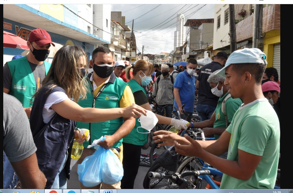 Prefeitura de Campina Grande distribui mais de quatro mil máscaras de proteção em mercados públicos da cidade