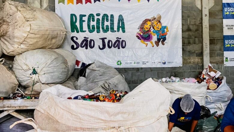 Primeira semana d’O Maior São João do Mundo gera mais de 7 toneladas de material reciclável