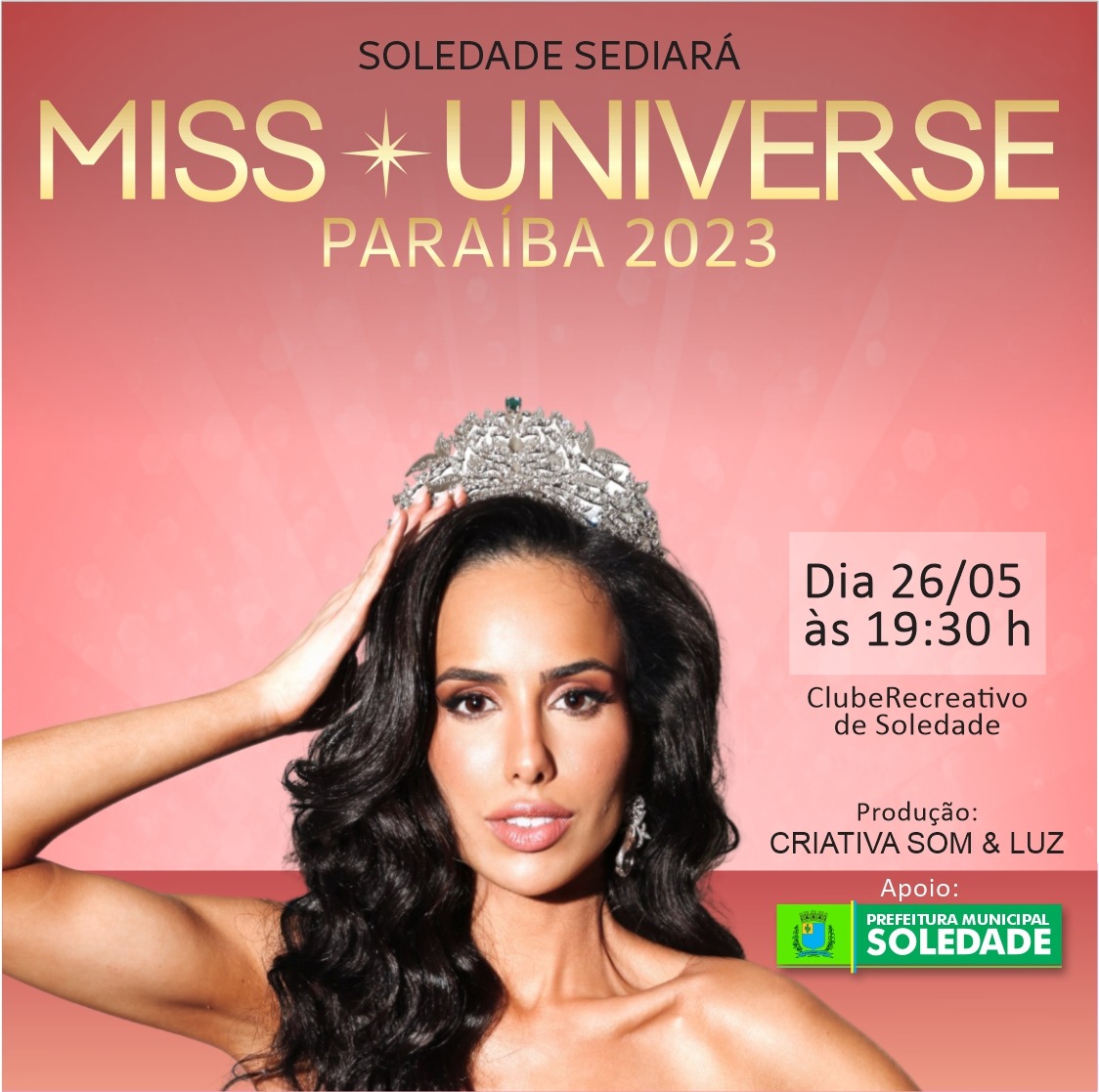 CONCURSO DE BELEZA Soledade sedia 69ª edição do Miss Paraíba; vencedora vai disputar Miss Brasil