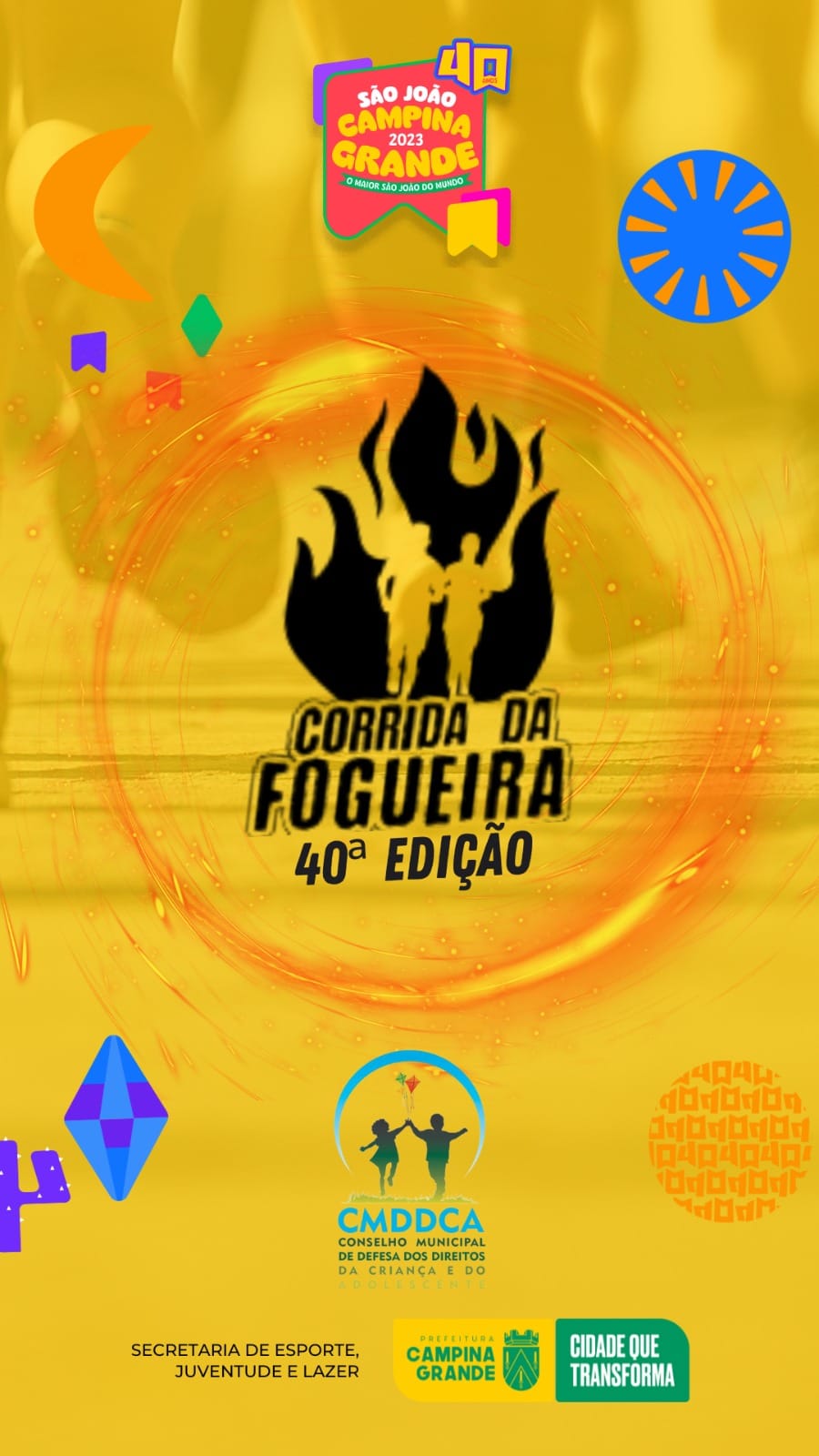 Prefeitura de Campina Grande divulga detalhes dos percursos e entrega dos kits da 40ª Corrida da Fogueira