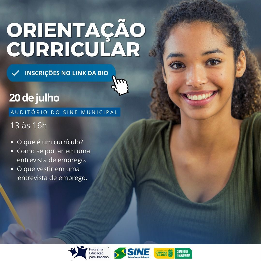 Trabalhadores de Campina Grande têm oportunidade de aprimorar habilidades com orientação curricular