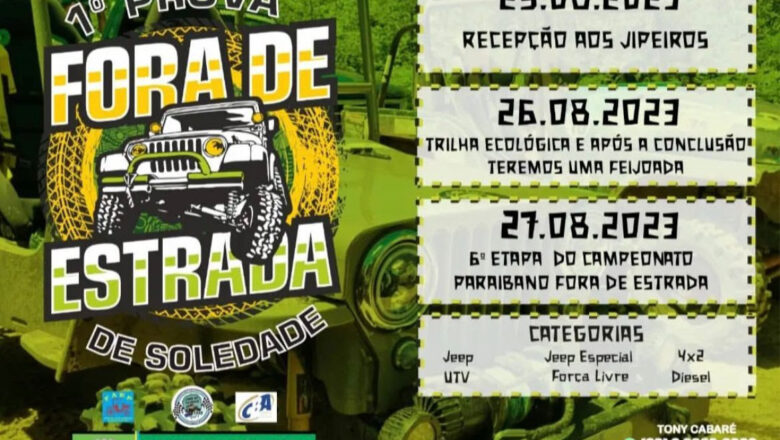 Sexta etapa do Campeonato Paraibano ‘Fora da Estrada’ acontece neste domingo em Soledade