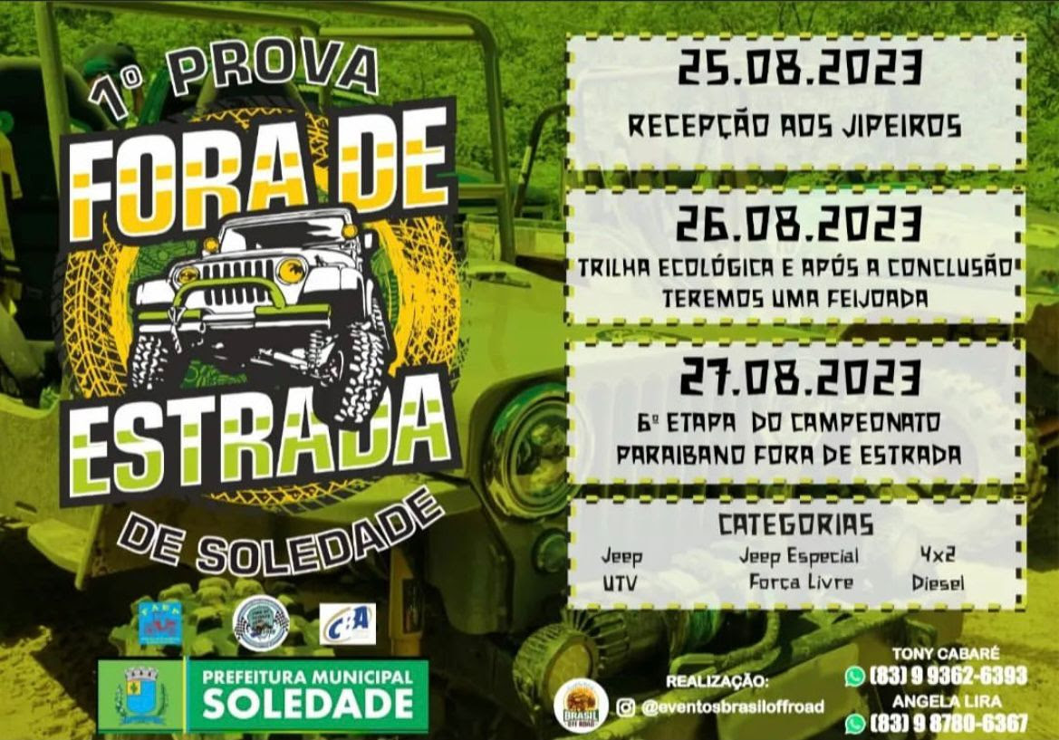 Sexta etapa do Campeonato Paraibano ‘Fora da Estrada’ acontece neste domingo em Soledade