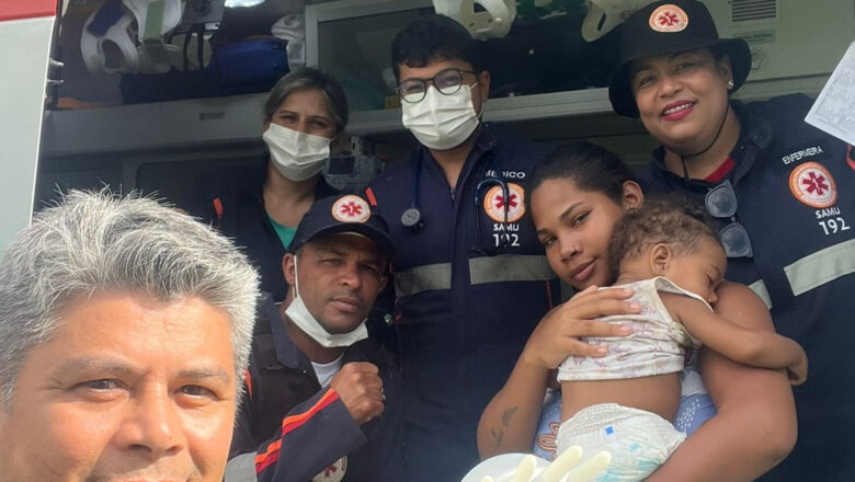 Equipes do SAMU Campina Grande agem rápido e salvam bebê vítima de engasgo