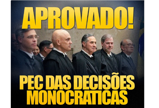 Por 39 votos favoráveis e 18 contra CCJ da Câmara dos Deputados aprova PEC que limita poderes de ministros do STF