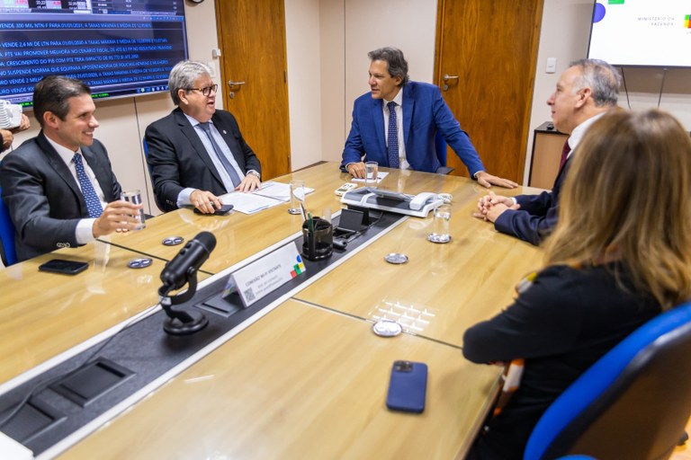 João Azevêdo se reúne com ministros Fernando Haddad e Sílvio Costa Filho para trata de investimentos em infraestrutura