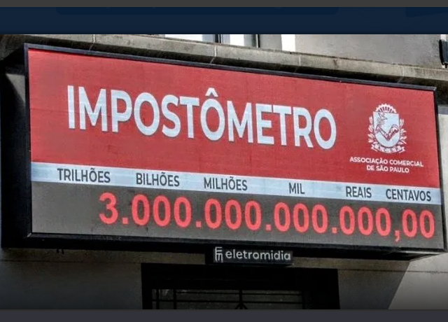 Impostômetro: Brasileiros pagaram R$ 3 trilhões em impostos em 2024